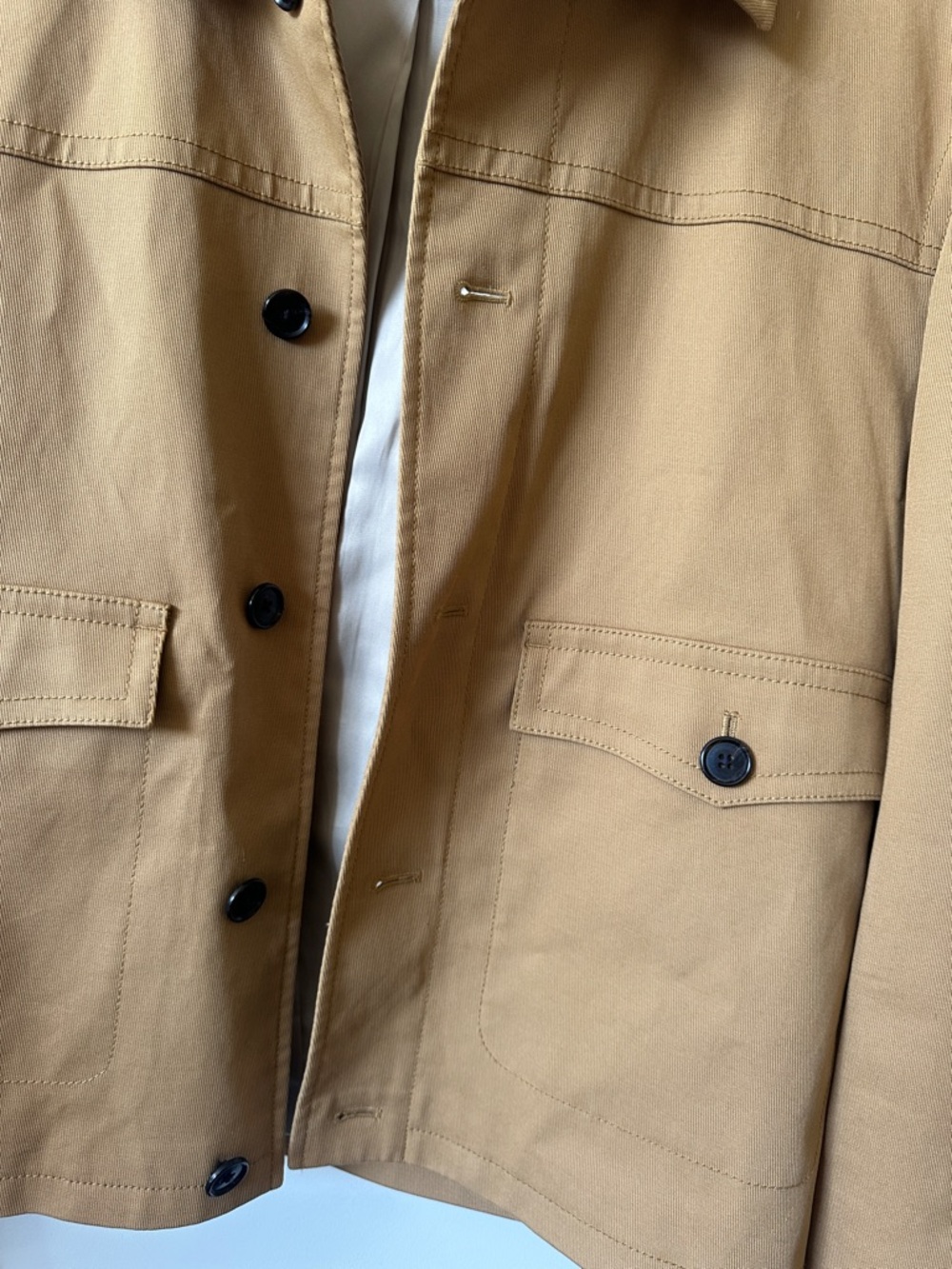 Club Monaco Men's Camel/Tan Cotton Shirt Jacket - Picture 3 of 8